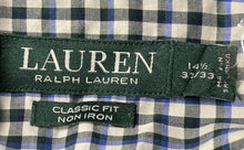 Load image into Gallery viewer, Lauren Ralph Lauren Mens Multicolor Gingham Long Sleeve Dress Shirt Size 14.5