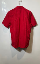 Load image into Gallery viewer, Hugo Boss Mens Red Cotton Straight Fit Long Sleeve Collared Button-Up Shirt Sz M