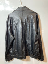 Load image into Gallery viewer, PX Genuine Mens Black Long Sleeve Zipped Pockets Collared Motorcycle Jacket Sz L