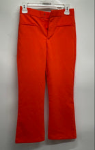 Load image into Gallery viewer, Zara Womens Orange Flat Front Stretch Bootcut Leg Trouser Pants Size XS