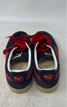 Load image into Gallery viewer, Puma Mens Suede Classic 352634-44 Blue Red Lace-Up Low Top Sneakers Shoes Size 7