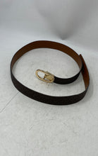 Load image into Gallery viewer, Michael Kors Womens Brown Signature Print Adjustable Buckle Belt