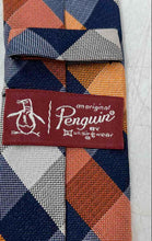 Load image into Gallery viewer, Penguin Mens Multicolor Buffalo Plaid Keeper Loop Adjustable Pointed Tie