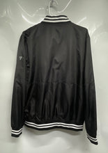 Load image into Gallery viewer, Guess Mens Black Long Sleeve Pockets Full-Zip Varsity Jacket Size Large