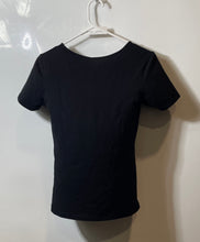 Load image into Gallery viewer, H&M Womens Black V-Neck Short Sleeve Stretch Pullover T-Shirt Size Small
