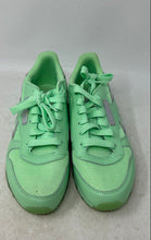 Load image into Gallery viewer, Reebok Kids Classic Leather Green Silver Low Top Lace-Up Sneaker Shoes Size 6.5
