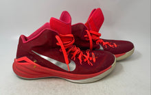 Load image into Gallery viewer, Nike Mens Hyperdunk 2014 TB 653483-606 Red Orange Silver Sneakers Shoes Size 11