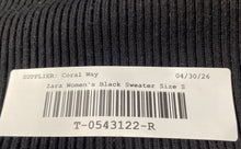 Load image into Gallery viewer, Zara Womens Black Long Sleeve Mock Neck Stretch Pullover Sweater Size Small