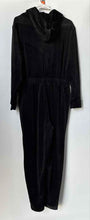 Load image into Gallery viewer, Express Womens Black Long Sleeve Zip Up Hooded One-Piece Jumpsuit Sz M With Tag