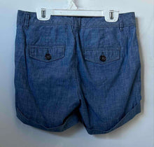 Load image into Gallery viewer, Banana Republic Womens Blue Denim Flat Front Slash Pocket Chino Shorts Size 0