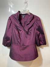 Load image into Gallery viewer, Cachet Womens Wine Color Short Sleeve Pullover Blouse Top Size 16W Missing Belt