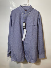 Load image into Gallery viewer, Kirkland Signature Mens Blue Plaid Long Sleeve Dress Shirt Size 17 With Tag