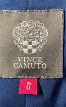 Load image into Gallery viewer, Vince Camuto Womens Blue White Printed 3/4 Sleeve Tie Neck Blouson Dress Size 6