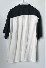Load image into Gallery viewer, Caribbean Mens Beige Colorblock Short Sleeve Collared Button-Up Shirt Size XL