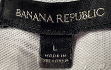 Load image into Gallery viewer, Banana Republic Mens Blue Striped Print Short Sleeve Golf Polo Shirt Size L