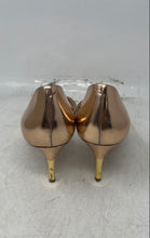 Load image into Gallery viewer, Brian Atwood Womens Gold Pointed Toe Slip-On Stiletto Pump Heels Size 8