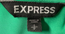 Load image into Gallery viewer, Express Womens Green Round Neck Regular Fit Short Sleeve Blouse Top Size SP