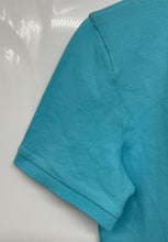 Load image into Gallery viewer, DKNYC Womens Turquoise Blue Short Sleeve Collared Golf Polo Shirt Size S