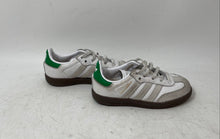Load image into Gallery viewer, Adidas Kids Samba JP5112 White Green Low Top Slip-On Sneaker Shoes Size 7.5K