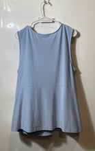 Load image into Gallery viewer, DKNY Womens Light Blue Sleeveless Crew Neck Pullover Blouse Top Size XL