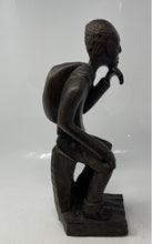 Load image into Gallery viewer, African Hand-Carved Wooden Decorative Home Decor Wood Sculpture Man Figurine