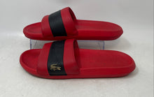 Load image into Gallery viewer, Lacoste Mens Croco Slide 0120 1 CMA Red Black Open Toe Slide Sandals Size 8