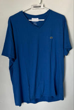 Load image into Gallery viewer, Lacoste Mens Blue Cotton Regular Fit Short Sleeve V-Neck Pullover T-Shirt Sz XXL