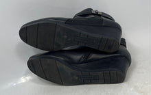 Load image into Gallery viewer, Giani Bernini Womens Black Leather Side Zip Wedge Heel Ankle Booties Size 8