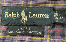 Load image into Gallery viewer, Ralph Lauren Mens Blake Purple Plaid Print Long Sleeve Button-Up Shirt Size L