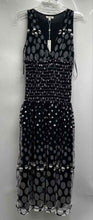 Load image into Gallery viewer, Max Studio Womens Black White Polka Dots Faux Wrap Midi Dress Size S With Tag