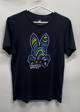 Load image into Gallery viewer, Psycho Bunny Mens Black Cotton Short Sleeve Regular Fit Graphic T-Shirt Size 3