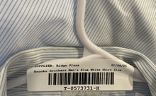 Load image into Gallery viewer, Brooks Brothers Mens Blue White Striped Non Iron Milano Dress Shirt Size 17-34