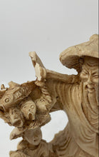 Load image into Gallery viewer, Vintage Chinese Mud Man Fisherman & Boy Happy Carrying Fish Collectible Figurine