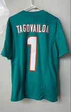 Load image into Gallery viewer, Nike Mens Aqua Miami Dolphins Tua Tagovailoa #1 Football-NFL Jersey Size S