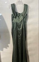 Load image into Gallery viewer, Lena Womens Green Off-The-Shoulder Front Slit Long Maxi Dress Size Medium