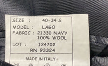 Load image into Gallery viewer, Umberto Ferrari Mens Dark Blue Long Sleeve Three-Button Blazer Size 40-34S