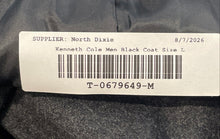 Load image into Gallery viewer, Kenneth Cole Mens Black Long Sleeve Pockets Double Breasted Pea Coat Size L