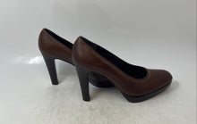 Load image into Gallery viewer, Stuart Weitzman Womens Brown Slip-On Block Platform Pump Heels Size 8.5