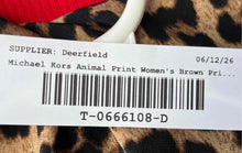 Load image into Gallery viewer, Michael Kors Womens Brown Animal Print Long Sleeve Shift Dress Size P/S