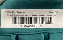 Load image into Gallery viewer, Reebok Mens Green Miami Dolphins 1/4 Zip NFL Football Jacket Size Large