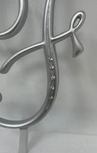 Load image into Gallery viewer, Lillian Rose Silver-Tone Rhinestone Letter F 5.5 Inch Monogram Cake Topper