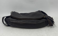 Load image into Gallery viewer, Genuine Leather Womens Brown Tassel Inner Pocket Adjustable Strap Shoulder Purse