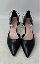 Load image into Gallery viewer, Annik Womens Black Leather Slip-On Pointed Toe D'Orsay Heels Size EUR 39