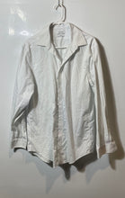 Load image into Gallery viewer, Calvin Klein Mens White Steel+ Slim Fit Herringbone Dress Shirt Size 16 32/33 L