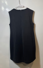 Load image into Gallery viewer, Alfani Womens Black Sleeveless Crew Neck Back-Zip Embellished Shift Dress Size 8