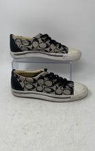 Load image into Gallery viewer, Coach Womens Gray Black Logo Print Lace-Up Low Top Sneaker Shoes Size 8.5B