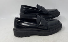 Load image into Gallery viewer, Aldo Mens Black Leather Slip-On Round Toe Penny Loafer Shoes Size 11