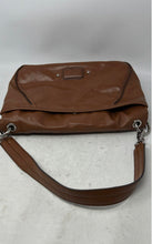 Load image into Gallery viewer, Nine West Womens Brown Leather Outer Pocket Detachable Strap Shoulder Bag