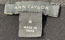 Load image into Gallery viewer, Ann Taylor Womens Black Long Sleeve Casual Pullover Blouse Top Size Medium