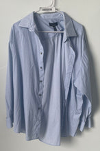 Load image into Gallery viewer, Alfani Mens Blue Printed Long Sleeve Regular Fit Dress Shirt Size XL 17-17.5